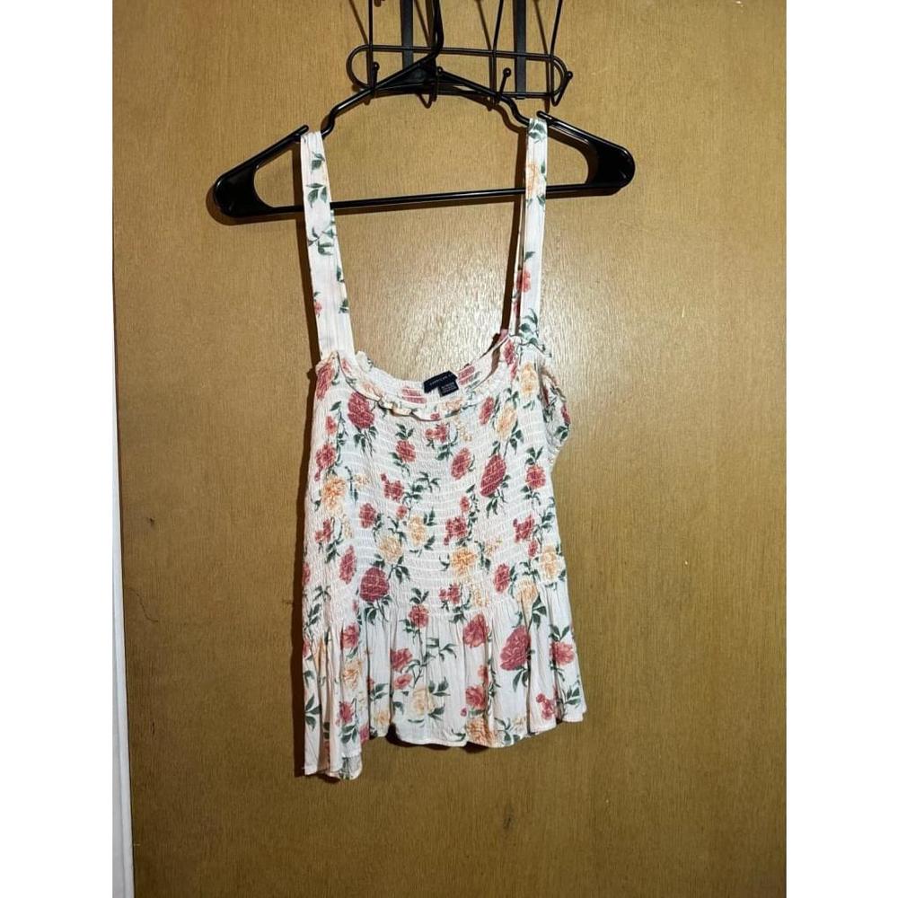 American Eagle Womens Boho Stretchy Floral Crop Top Size XL